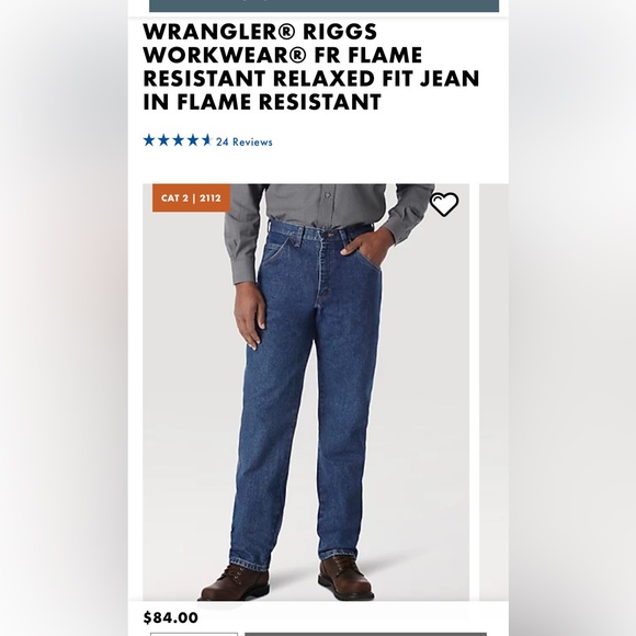 Wrangler Other - Wrangler Riggs workwear Flame Resistant Relaxed Fit Jeans
